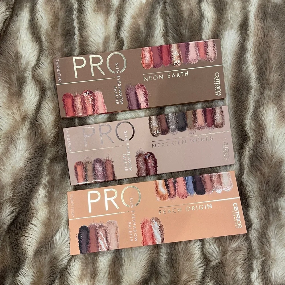 Catrice Pro Slim Eyeshadow Palettes Next-Gen Nudes Peach Origin Neon Earth
